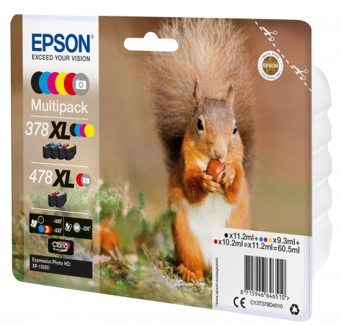 Epson Multipack Claria Photo HD T 378/478 XL (6 couleurs) T 379D 342988-00