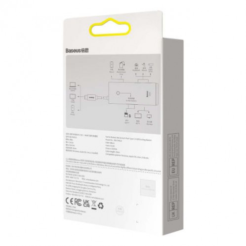 Baseus HUB Lite Series 5-in-1 Multifunctional (Type-C to 2x USB 3.0 / Type-C / HDMI 1.4 / SD/TF) Black (WKQX050001) DA1651902-018