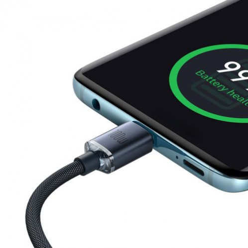 Baseus Type-C Type-C Crystal Shine series fast charging data cable 100W 1.2m Black (CAJY000601) DA329618-017