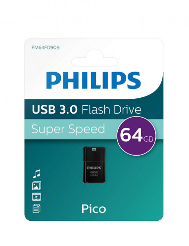Philips USB 3.0 64GB Pico Edition noir 513095-04