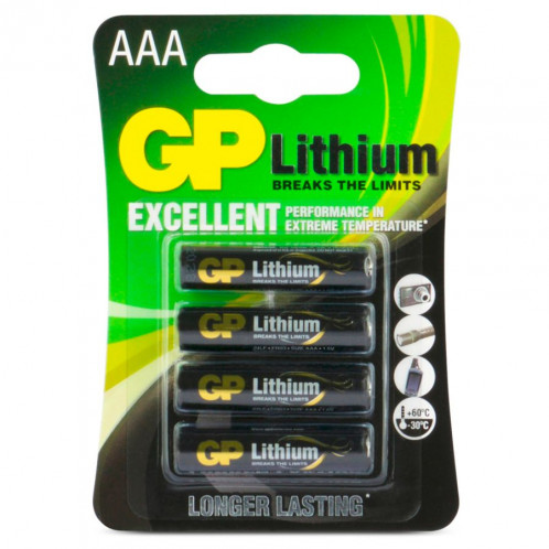 1x4 GP Lithium Micro 1,5V AAA 07024LF-C4 426463-05