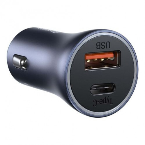 Baseus Car Charger Golden Contactor Pro Dual Quick Charger U+C, PD 3.0, QC 4+, SCP FCP AFC (with USB Type C 1m cable) Gray (TZCCJD-0G) DA768136-016