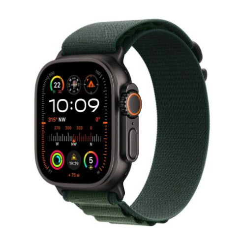 Apple Watch Ultra 2 GPS + Cellular 49mm Titanium case with Alpine Band Dark Green EU MX4R3 DP63900796-01