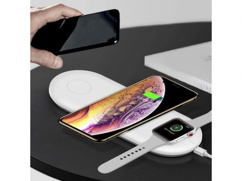 Station de charge sans fil pour iPhone, AirPods, Apple Watch Qi 10 W, noir AMPGEN0022-04