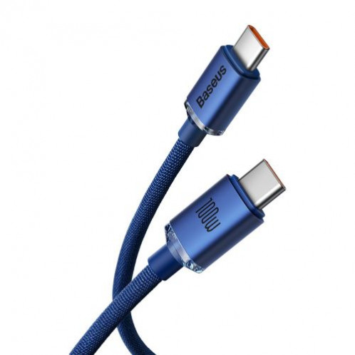 Baseus Type-C Type-C Crystal Shine series fast charging data cable 100W 2m Blue (CAJY000703) DA371155-013