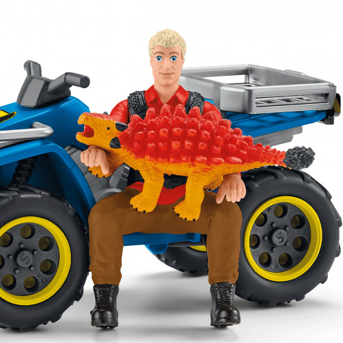 Schleich Dinosaures 41466 Fuite sur Squad face au vélocir. 533276-012
