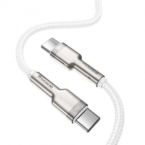 Baseus Type-C Type-C cable Cafule Series Metal Fast charge/data 100W (20V/5A) 2m White (CATJK-D02) DA436180-012