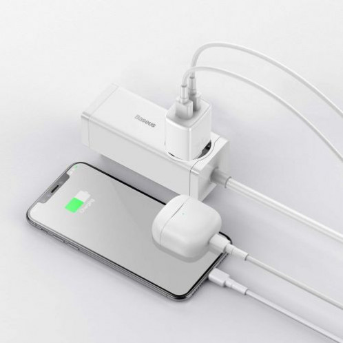 Baseus Travel Charger Compact wall Charger U+U, 10.5W EU White (CCXJ010202) DA390387-017