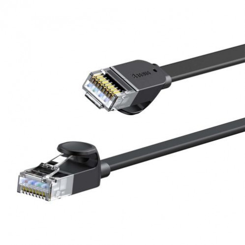 Baseus Network Cable High Speed (CAT6) of RJ45 (flat cable) 1 Gbps, 2m Black (WKJS000101) DA122743-020
