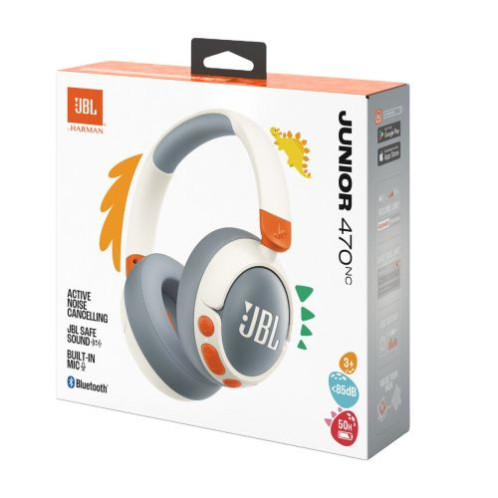 JBL JR470NC Bluetooth Wireless On-Ear Headphones for Kids White EU DB5700311-02