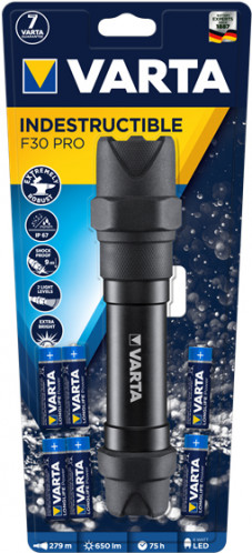 Varta Indestructible F30 Pro 6 Watt LED Alu 650 Lumière 535509-04