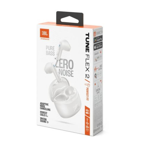 JBL Tune Flex 2 TWS Bluetooth Wireless In-Ear Earbuds White EU DB67006-02