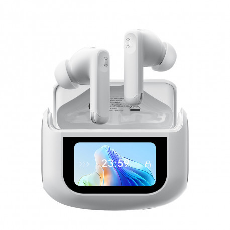 Blackview Airbuds 12 (Écran d'Affichage Tactile Bluetooth 5.4) Blanc BAIR12_WHI-01