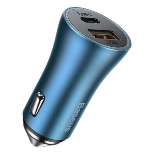 Baseus Car Charger Golden Contactor Pro Fast Type C / USB 40W, PD 3.0, QC 4.0+ SCP, FCP, AFC, Blue (CCJD-03) DA628754-015
