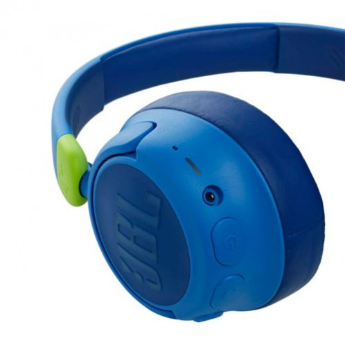 JBL JR460NC Bluetooth Wireless On-Ear Headphones for Kids with Noise Cancellation, Blue EU DB4100121-08