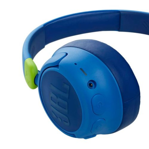 JBL JR460NC Bluetooth Wireless On-Ear Headphones for Kids with Noise Cancellation, Blue EU DB4100121-08