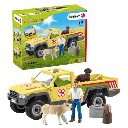 Schleich Vie à la ferme 42503 Visite du vétérinaire à la ferme 488301-014