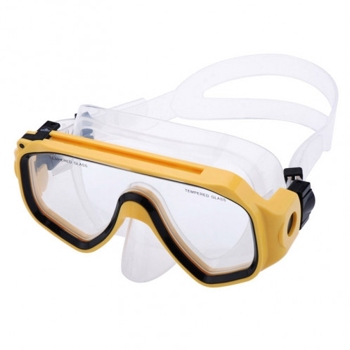 Matériel de plongée sous-marine Masque de plongée Lunettes de natation avec mont pour GoPro Hero 4 / 3+ / 3/2/1 (Jaune) SM595Y7-06