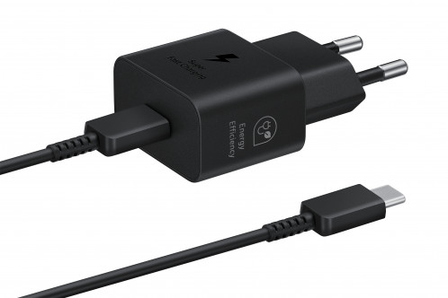 Samsung Chargeur USB-C 25W + câble USB-C, noir 828879-013