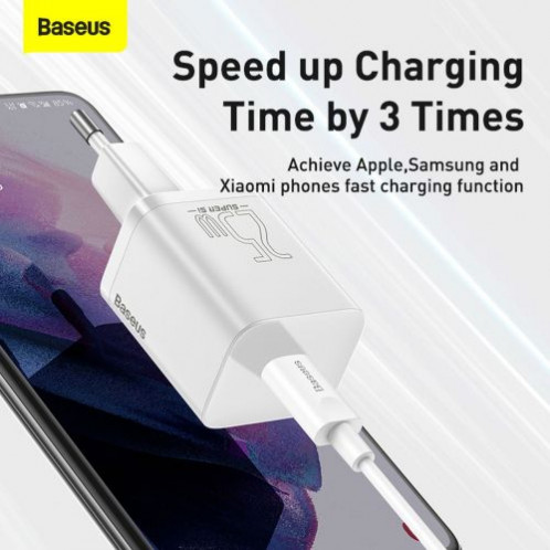 Baseus Travel Charger Super Si 1C Quick Charger 25W EU White (CCSP020102) DA690677-016