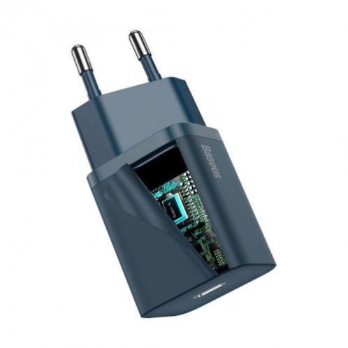 Baseus Travel Charger set Super Si 1C PD Fast charger 20W Blue EU (CCSUP-B03) DA69239-013
