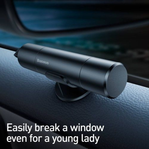 Baseus Car Tool Sharp Safety Hammer (Window-breaking+Safety belt cutting) Gray (CRSFH-0G) DA451404-014