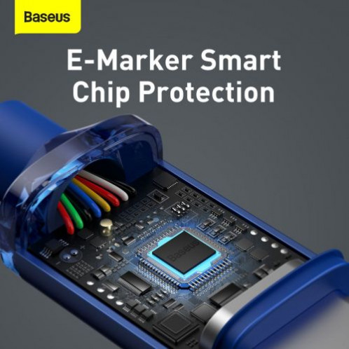 Baseus Type-C Type-C Crystal Shine series fast charging data cable 100W 1.2m Blue (CAJY000603) DA334725-013