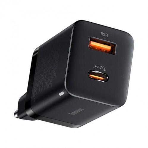 Baseus Travel Charger Super Si Pro mini Fast Charger, C+U, PD 3.0, QC 3.0 30W EU Black (CCSUPP-E01) DA1020371-018