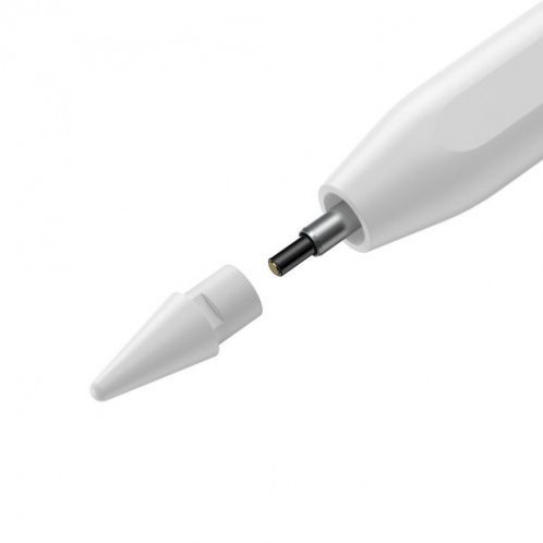 Baseus Tablet Tool Active Stylus Pen Wireless Charging with LED Indicator + Active Replaceable Tip for iPad, White (SXBC020002) DA2398409-05