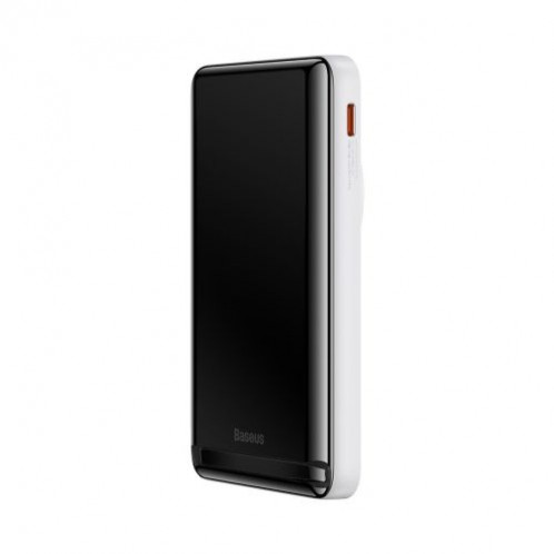 Baseus Power Bank Magnetic Wireless charging (With Xiaobai Type-C to Type-C 60W(20V/3A) 0.5m) MagSafe 15W / PD 20W, 10000 mAh, White (PPCX000202) DA3037302-019