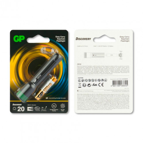 GP lampe de poche CK12 20 Lumen 1 x AAA noir 260GPACTCK12000 463983-06