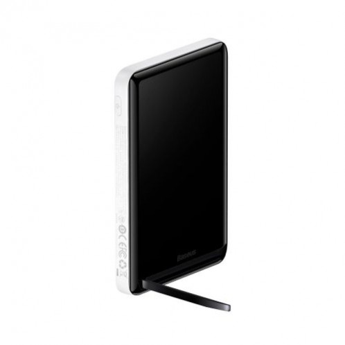 Baseus Power Bank Magnetic Wireless charging (With Xiaobai Type-C to Type-C 60W(20V/3A) 0.5m) MagSafe 15W / PD 20W, 10000 mAh, White (PPCX000202) DA3037302-019