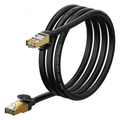 Baseus Network Cable High Speed (CAT7) of RJ45 (round cable) 10 Gbps 1.5m Black (WKJS010201) DA214286-020