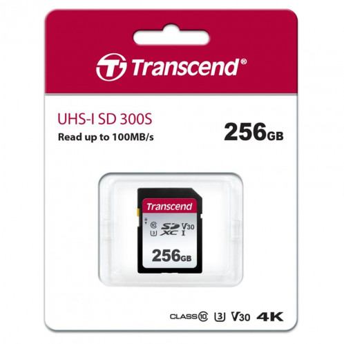 Transcend SDXC 300S 256GB Class 10 UHS-I U3 V30 418315-02
