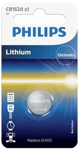 Philips Lithium 3.0V pile bouton CR1620 113915-02