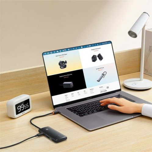 Baseus HUB Lite Series 5-in-1 Multifunctional (Type-C to 2x USB 3.0 / Type-C / HDMI 1.4 / SD/TF) White (WKQX050102) DA1754249-017