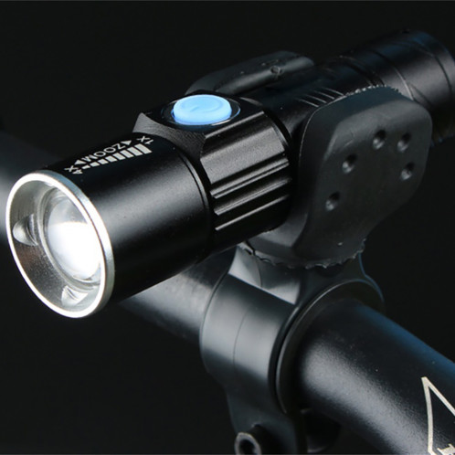 Mini lampe de poche Led 3 Modes Portable Télescopique Zoomable Usb  Rechargeable Alliage D'aluminium Torche avec Aimant Bas Noir