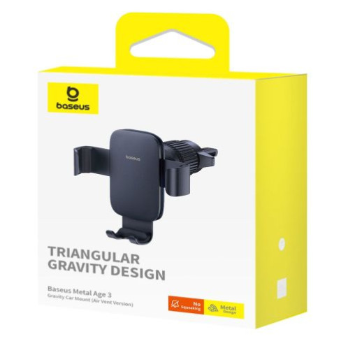 Baseus Car Mount Metal Age III Gravity (Air Vent Version) Black (C40467600111-01) DA676438-02