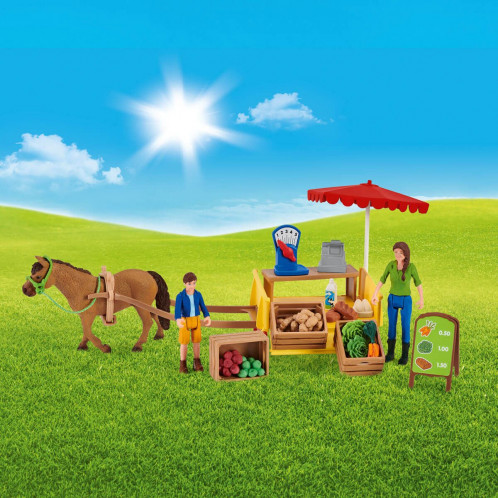 Schleich Vie à la ferme 42528 Etal mobile de la ferme 607273-027