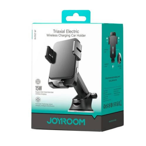 Joyroom Car Mount Magnetic Wireless Charger 2-in-1 (Dasboard Version) 4.6 6.8 inch 15W, Black (JR-ZS219-DASH) DO1409172-02