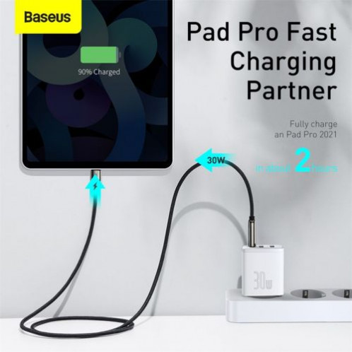Baseus Travel Charger Compact Quick Charger U+U+C PD3.0, QC 3.0 30W EU White (CCXJ-E02) DA91562-015