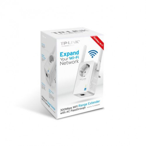 TP-LINK Wireless Range Extender with Socket TL-WA860RE N300 Wireless 802.11n/300Mbps LAN/WAN White EU DP1650837-02