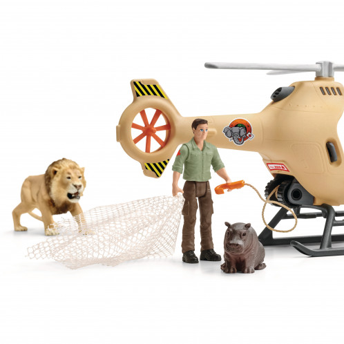 Schleich Animaux sauvages 42476 Hélicoptère sauvetage d'animaux 488273-034