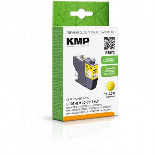 KMP B58YX jaune Compat. av. Brother LC-3219XLY 460903-03