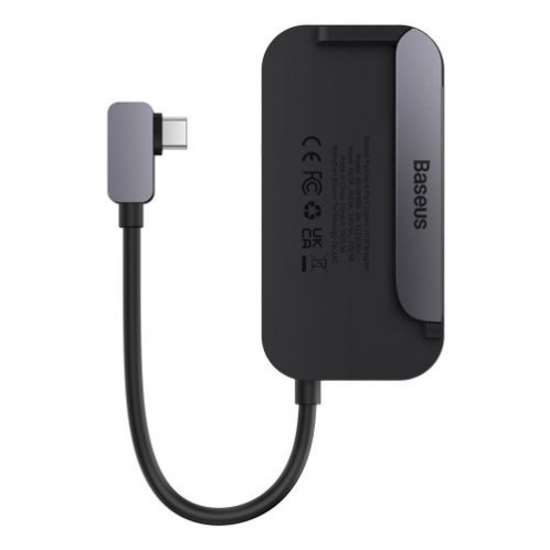 Baseus HUB for Smartphones and Tablets PadJoy 6-in-1 (USB 3.0, HDMI 2.0 4K 30Hz, Type-C female 100W, SD/TF reader, 3.5 mm Jack Socket) with Type-C output, Gray (WKWJ000113) DA2922729-06