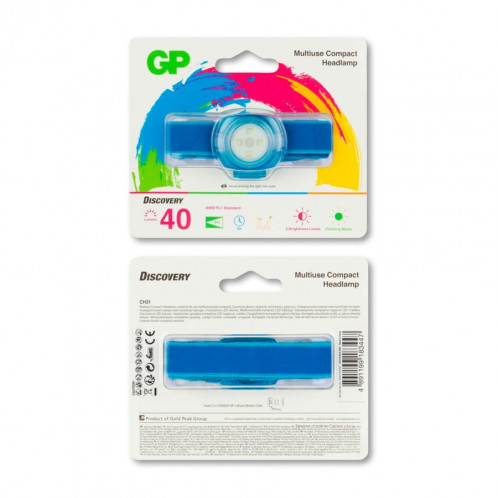 GP Lampe frontale CH31 40 Lumen 2 x CR 2025 bleu 260GPACTCH31003 463969-05