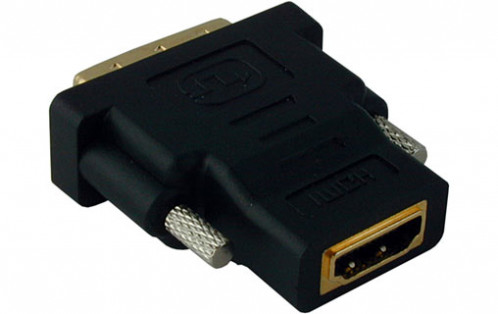 Adaptateur HDMI Femelle vers DVI-D 24 + 1 Mâle Connecteurs Plaqués or HDMMWY0003-01