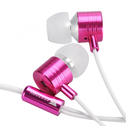 FESTORY F100 Écouteurs Basses / 3.5mm / Bouton / Microphone / Rose-blanc CF1233-00