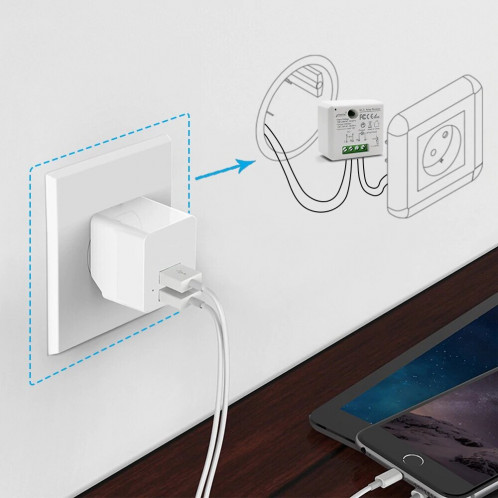 Adapter vos prises et lumières en Wifi Wifi Smart Socket prise en charge / Alexa / Google Home / IFTTT / App Smart Life / Tuya APWIFIALL01-01