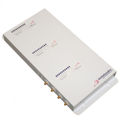 Stella Doradus Booster / répéteur / amplificateur Tri-Band GSM 900 / GSM 1800 / 3G 2100 / 4G 1800 + 4 antennes internes 4000m ² BRTUMTSGSM01-01